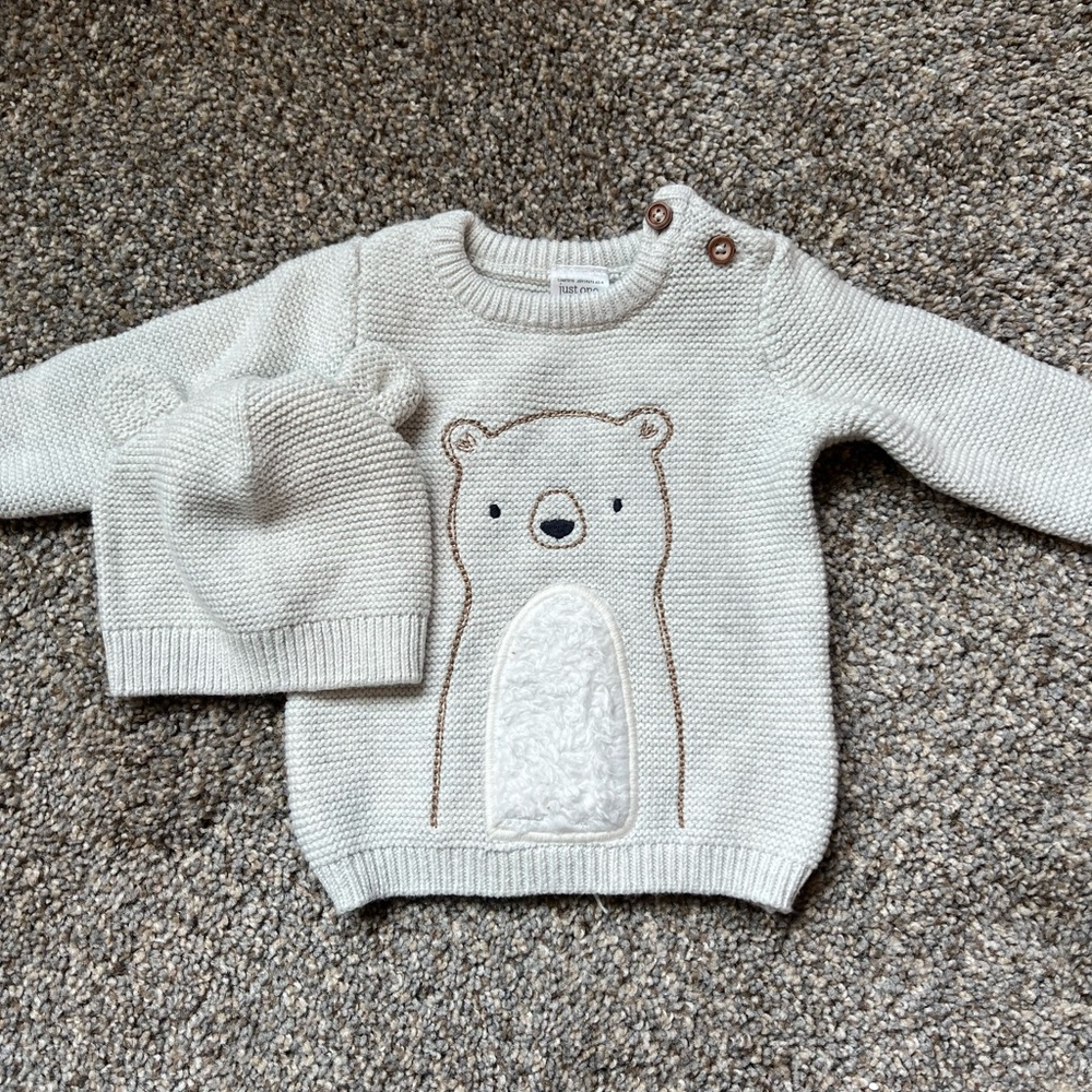 NWT Sweater and Matching Hat for Baby